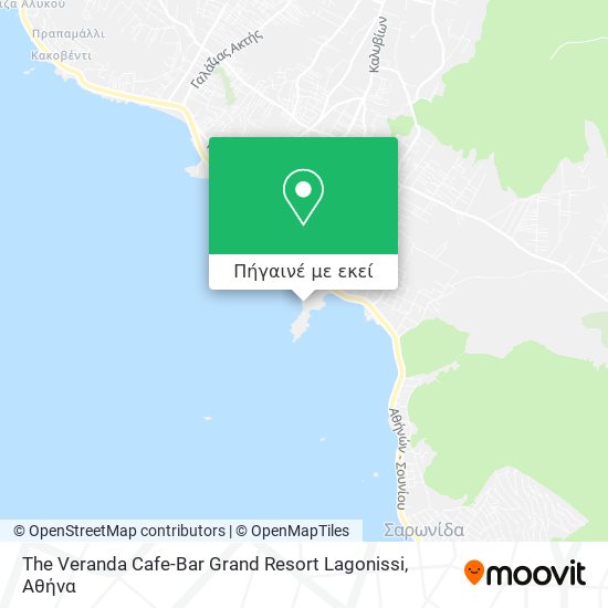 The Veranda Cafe-Bar Grand Resort Lagonissi χάρτης