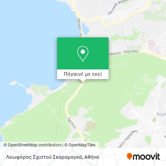 Λεωφόρος Σχιστού Σκαραμαγκά χάρτης