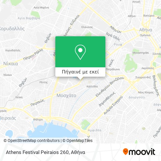 Athens Festival Peiraios 260 χάρτης