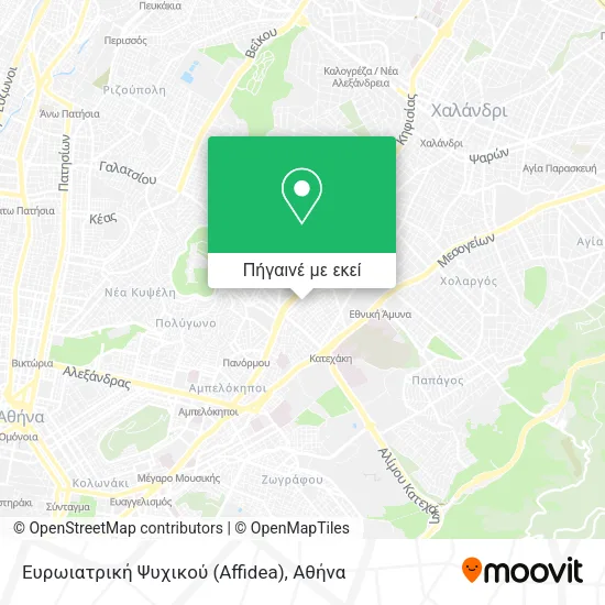 Ευρωιατρική Ψυχικού (Affidea) χάρτης
