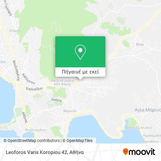 Leoforos Varis Koropiou 42 χάρτης