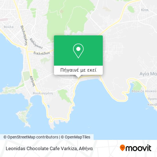 Leonidas Chocolate Cafe Varkiza χάρτης