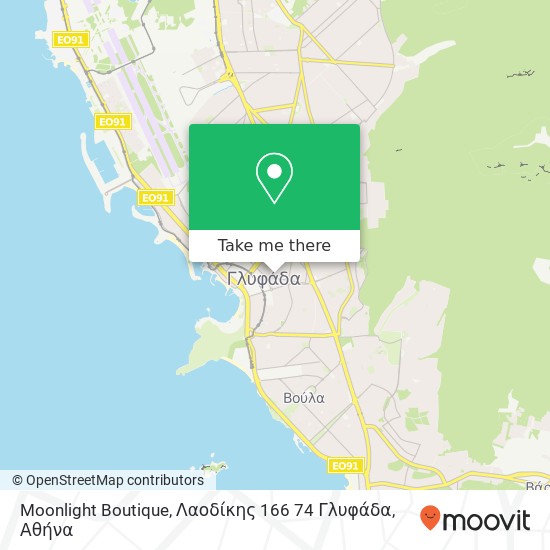 Moonlight Boutique, Λαοδίκης 166 74 Γλυφάδα χάρτης