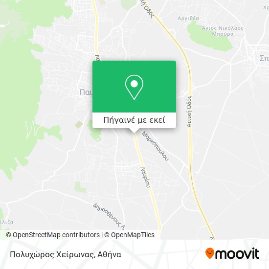 Πολυχώρος Χείρωνας χάρτης