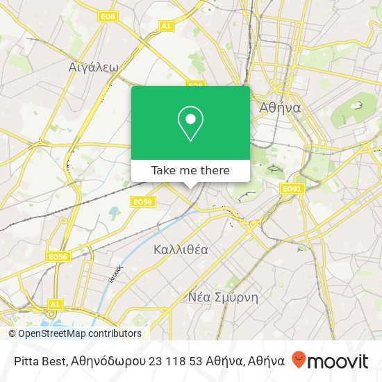 Pitta Best, Αθηνόδωρου 23 118 53 Αθήνα χάρτης