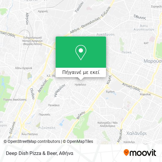 Deep Dish Pizza & Beer χάρτης
