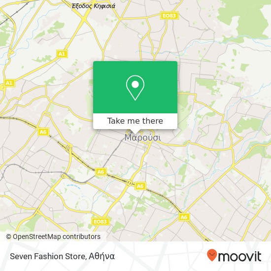 Seven Fashion Store, Δήμητρας 151 24 Μαρούσι χάρτης