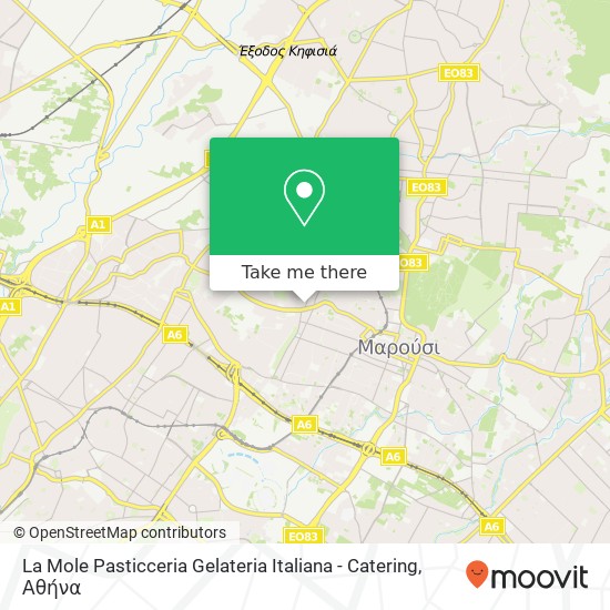 La Mole Pasticceria Gelateria Italiana - Catering, Δημοκρατίας 3 151 21 Πεύκη χάρτης