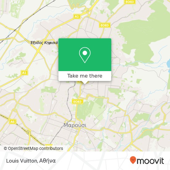 Louis Vuitton, Λεβίδου 4 145 62 Κηφισιά χάρτης