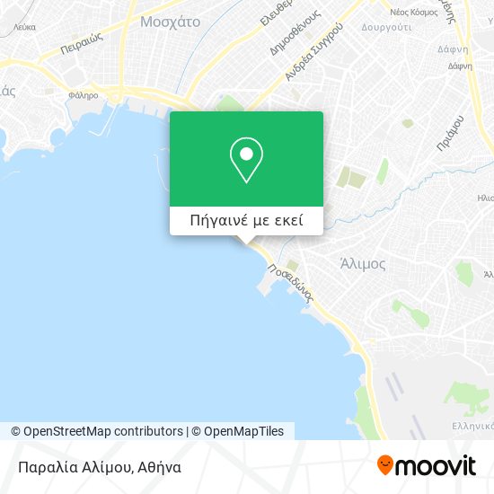 Παραλία Αλίμου χάρτης