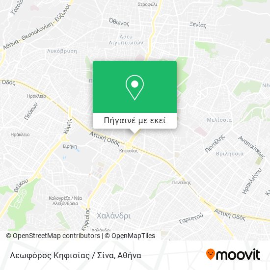 Λεωφόρος Κηφισίας / Σίνα χάρτης