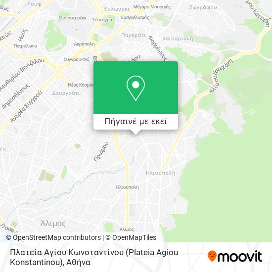 Πλατεία Αγίου Κωνσταντίνου (Plateia Agiou Konstantinou) χάρτης