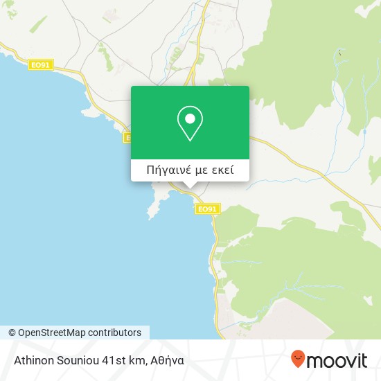 Athinon Souniou 41st km χάρτης