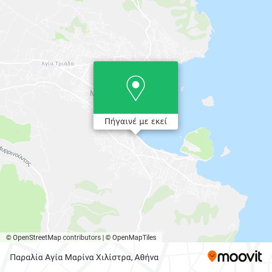 Παραλία Αγία Μαρίνα Χιλίστρα χάρτης