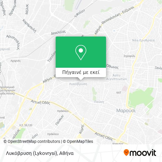 Λυκόβρυση (Lykovrysi) χάρτης