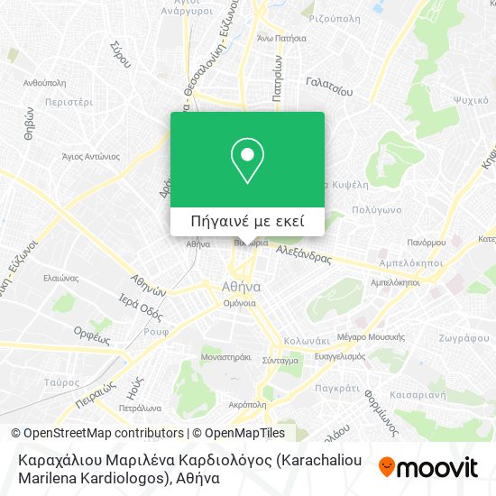 Καραχάλιου Μαριλένα Καρδιολόγος (Karachaliou Marilena Kardiologos) χάρτης