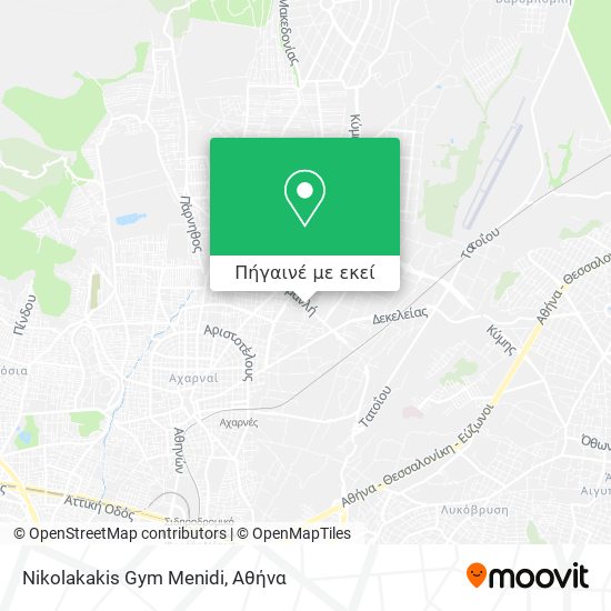 Nikolakakis Gym Menidi χάρτης