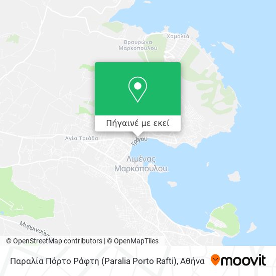 Παραλία Πόρτο Ράφτη (Paralia Porto Rafti) χάρτης