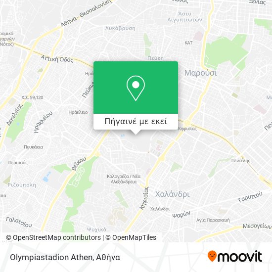 Olympiastadion Athen χάρτης