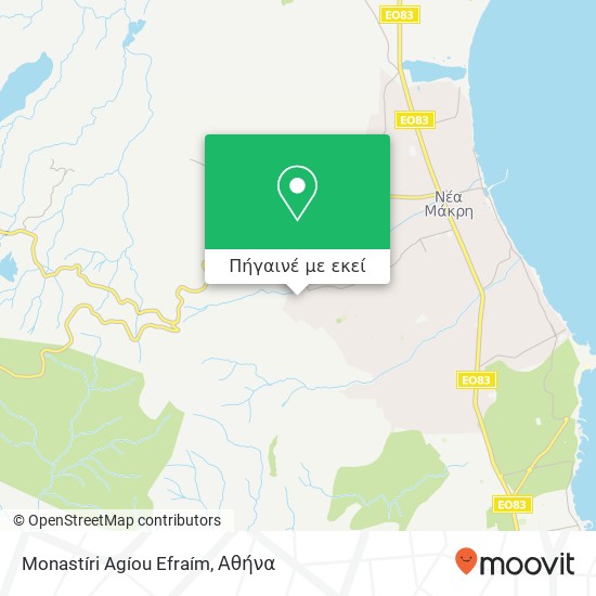 Monastíri Agíou Efraím χάρτης