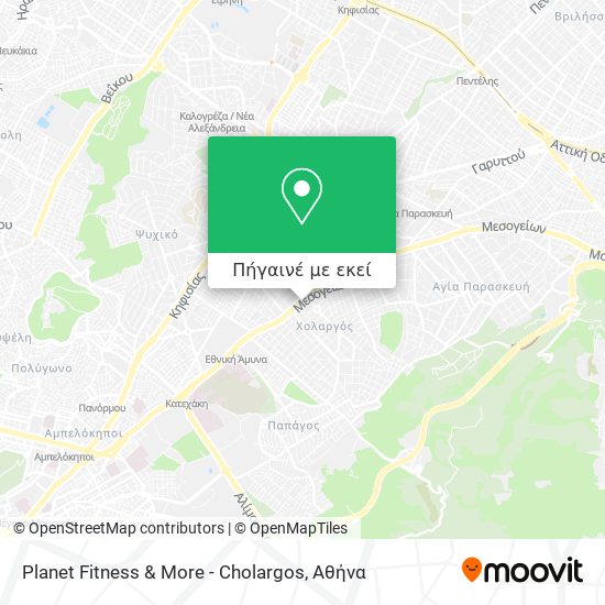 Planet Fitness & More - Cholargos χάρτης