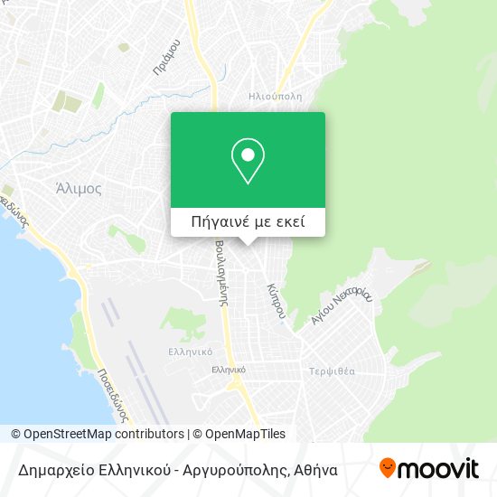 Δημαρχείο Ελληνικού - Αργυρούπολης χάρτης