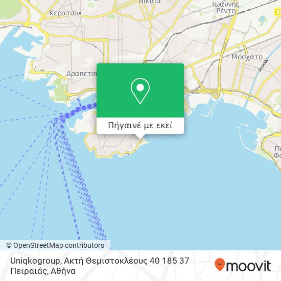 Uniqkogroup, Ακτή Θεμιστοκλέους 40 185 37 Πειραιάς χάρτης