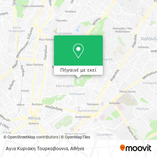 Αγια Κυριακη Τουρκοβουνια χάρτης