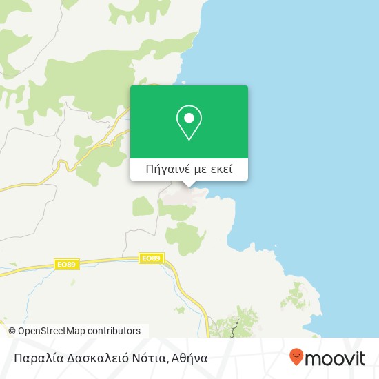 Παραλία Δασκαλειό Νότια χάρτης