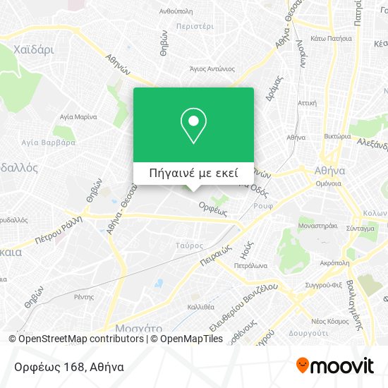 Ορφέως 168 χάρτης