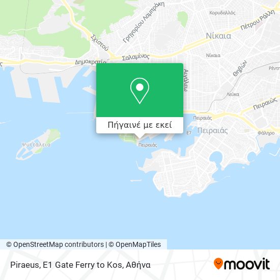 Piraeus, E1 Gate Ferry to Kos χάρτης