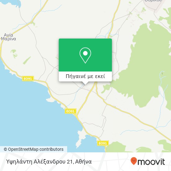 Υψηλάντη Αλέξανδρου 21 χάρτης