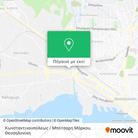 Κωνσταντινουπόλεως / Μπότσαρη Μάρκου χάρτης