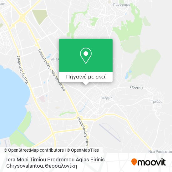 Iera Moni Timiou Prodromou Agias Eirinis Chrysovalantou χάρτης
