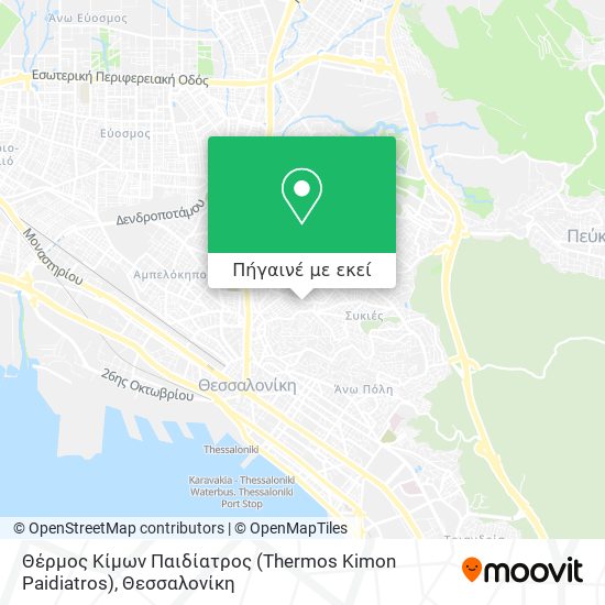 Θέρμος Κίμων Παιδίατρος (Thermos Kimon Paidiatros) χάρτης