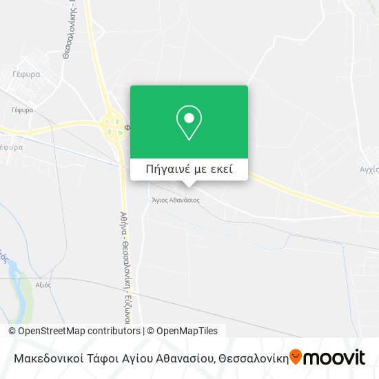 Μακεδονικοί Τάφοι Αγίου Αθανασίου χάρτης