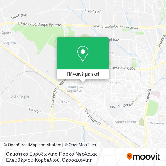 Θεματικό Ευρυζωνικό Πάρκο Νεολαίας Ελευθέριου-Κορδελιού χάρτης