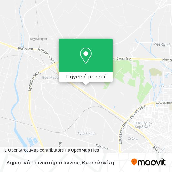Δημοτικό Γυμναστήριο Ιωνίας χάρτης