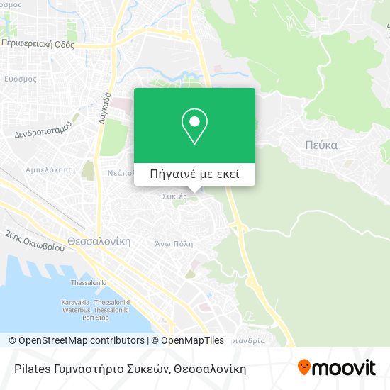 Pilates Γυμναστήριο Συκεών χάρτης
