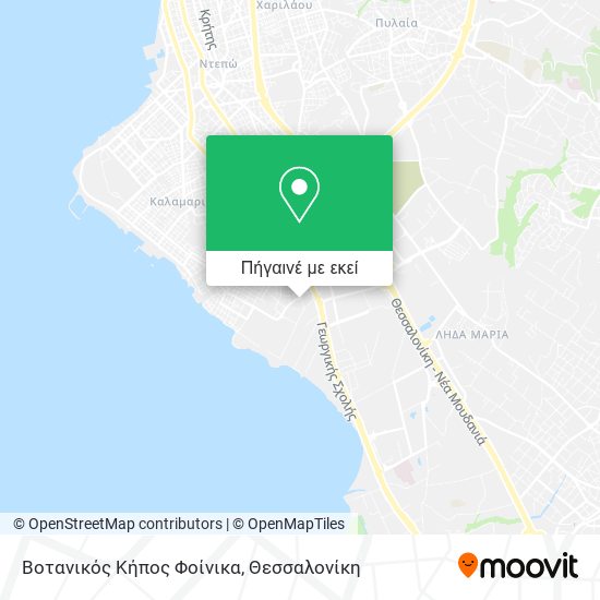 Βοτανικός Κήπος Φοίνικα χάρτης