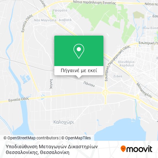 Υποδιεύθυνση Μεταγωγών Δικαστηρίων Θεσσαλονίκης χάρτης