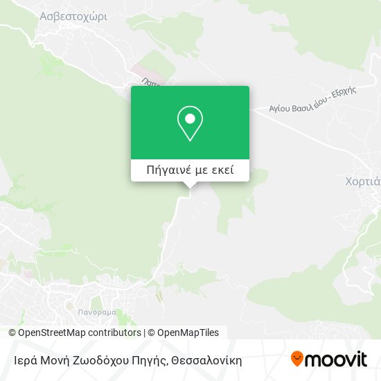 Ιερά Μονή Ζωοδόχου Πηγής χάρτης