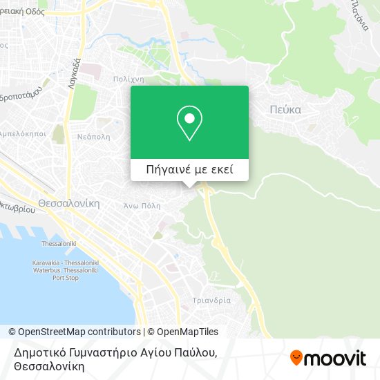 Δημοτικό Γυμναστήριο Αγίου Παύλου χάρτης