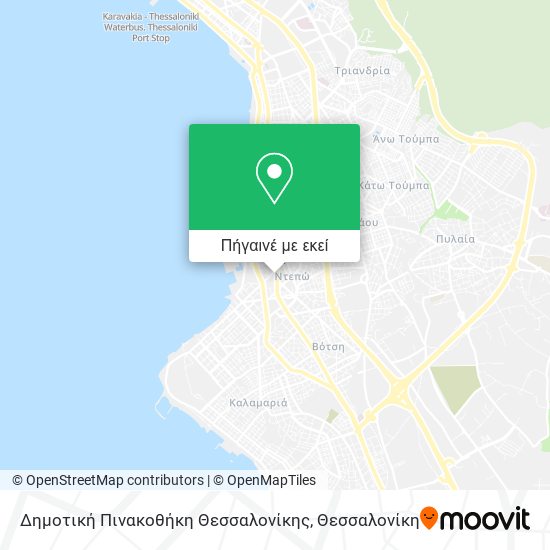 Δημοτική Πινακοθήκη Θεσσαλονίκης χάρτης