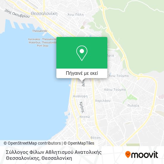 Σύλλογος Φίλων Αθλητισμού Ανατολικής Θεσσαλονίκης χάρτης