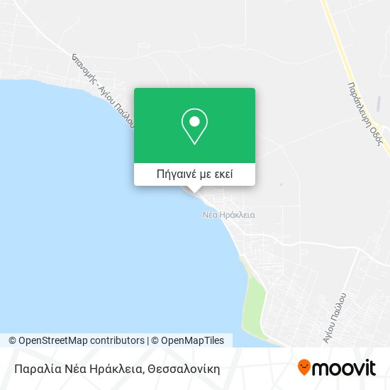 Παραλία Νέα Ηράκλεια χάρτης