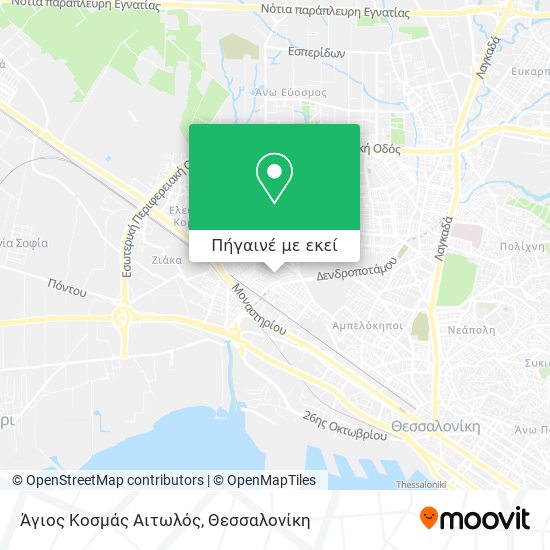Άγιος Κοσμάς Αιτωλός χάρτης