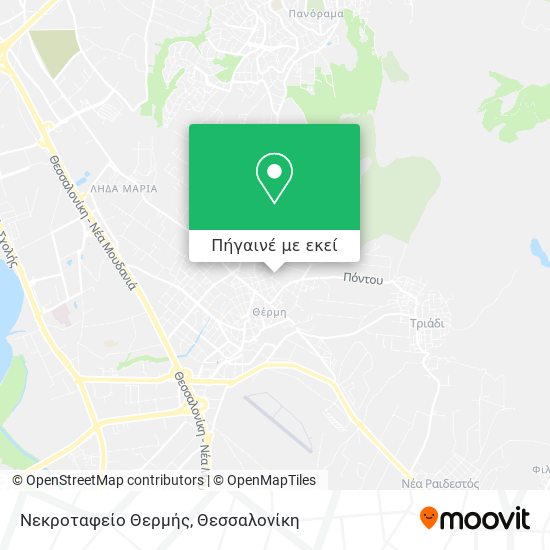 Νεκροταφείο Θερμής χάρτης