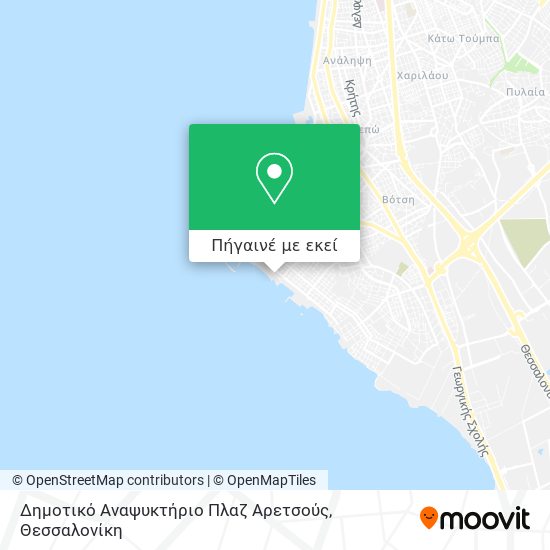 Δημοτικό Αναψυκτήριο Πλαζ Αρετσούς χάρτης