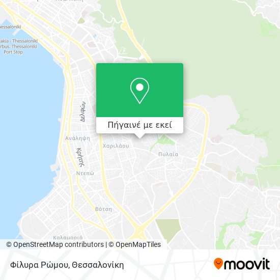Φίλυρα Ρώμου χάρτης